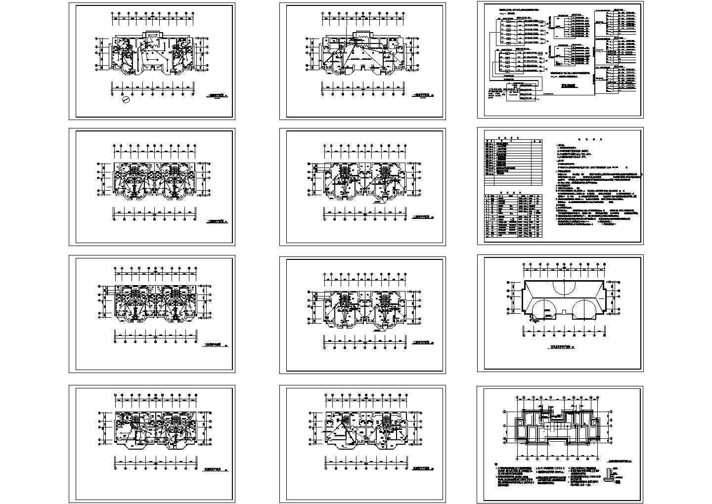 某地教工住宅楼电气设计施工CAD图（甲级设计院设计，标注详细）