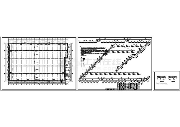 山西某大型工业厂房传统形式cad采暖图-图一