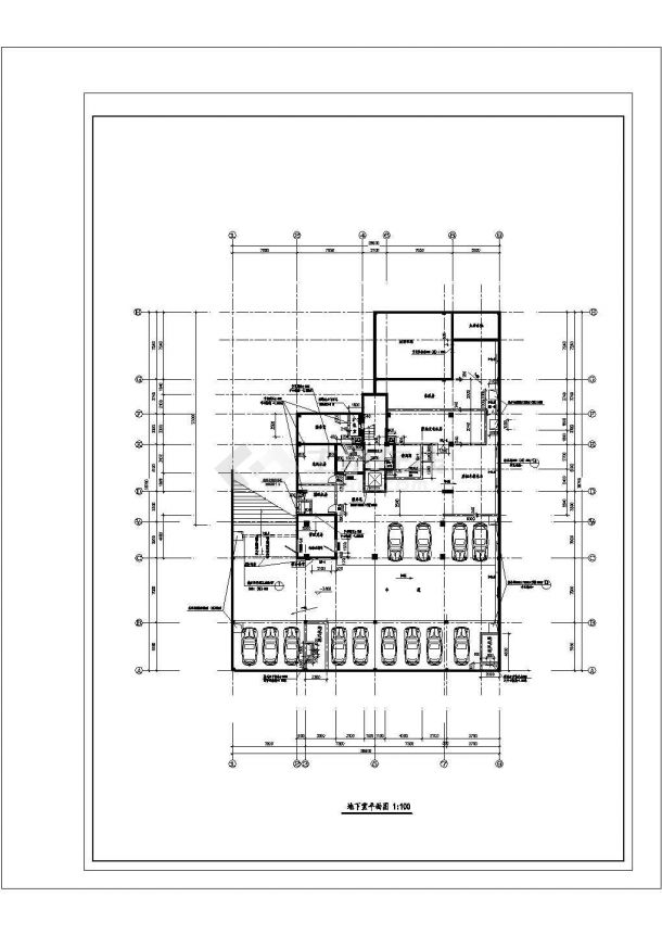 北京某小区高层住宅楼平面CAD图-图二