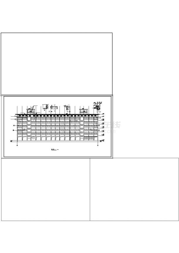 广西南宁某中学教学楼设计CAD施工图纸-图一