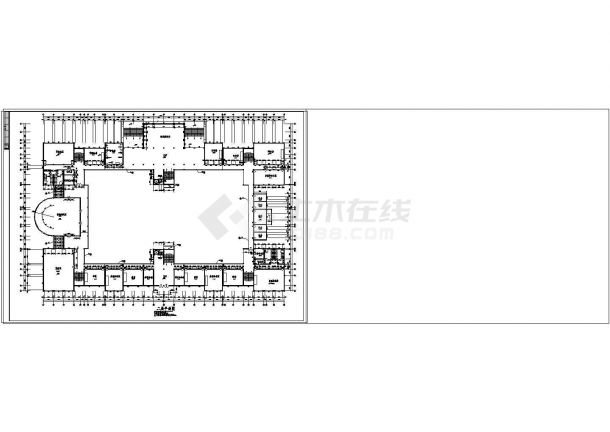 湖南工业大学艺术楼CAD图纸-图二