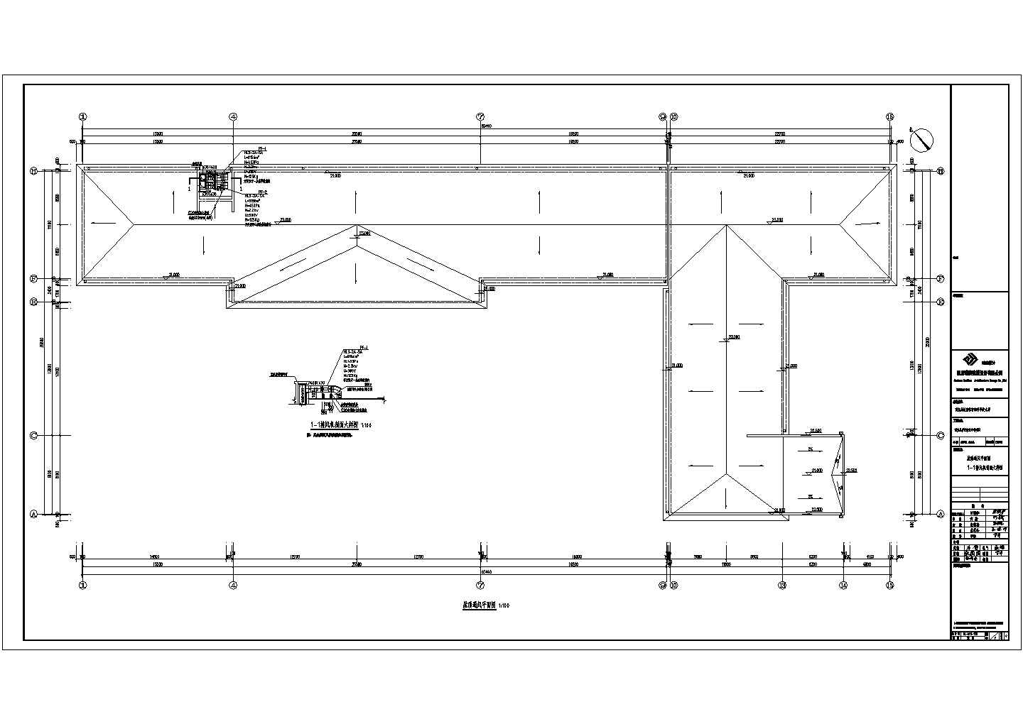 西安某中学6100平米五层框架结构教学楼通风系统CAD设计图纸
