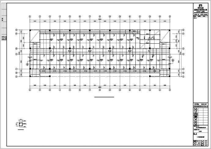 【最新】某公司办公楼钢结构工程设计方案CAD图纸_图1