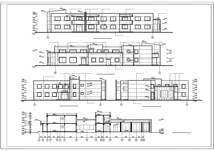 六班幼儿园设计CAD建筑图纸_图1