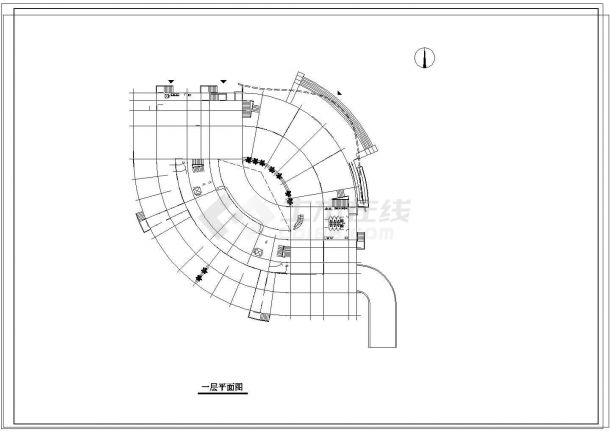 某大学星级会馆建筑设计CAD方案图纸-图二