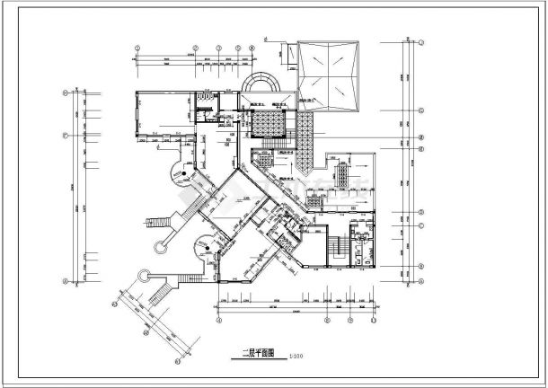 某小区幼儿园建筑CAD施工图纸-图二
