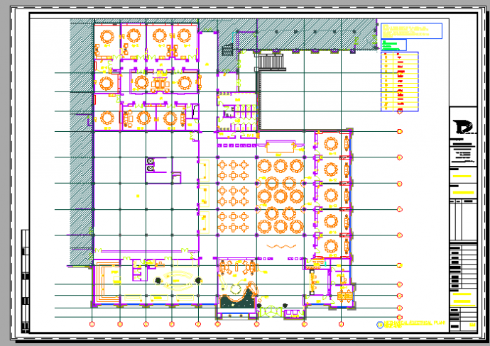 某现代星级酒店餐饮区室内装修设计cad全套施工图（标注详细）_图1