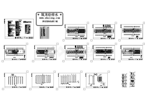 某厂房改酒店工程给排水全套CAD图纸-图一