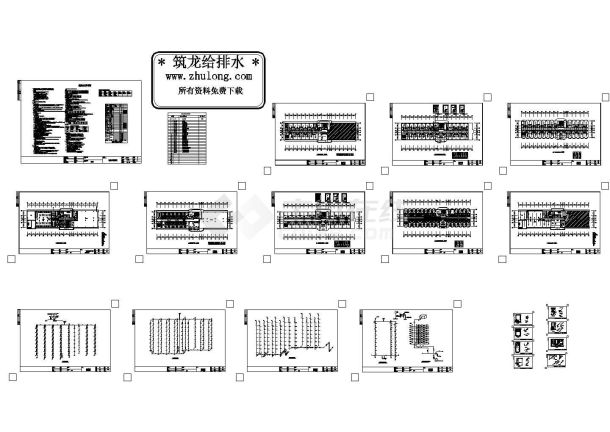 某厂房改酒店工程给排水全套CAD图纸-图二