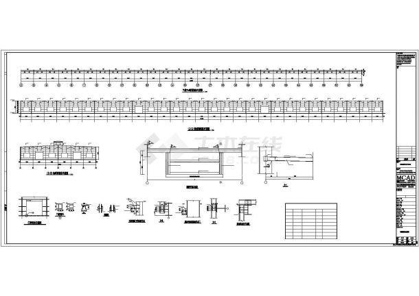 【最新】某单层钢结构厂房设计方案CAD图纸-图二