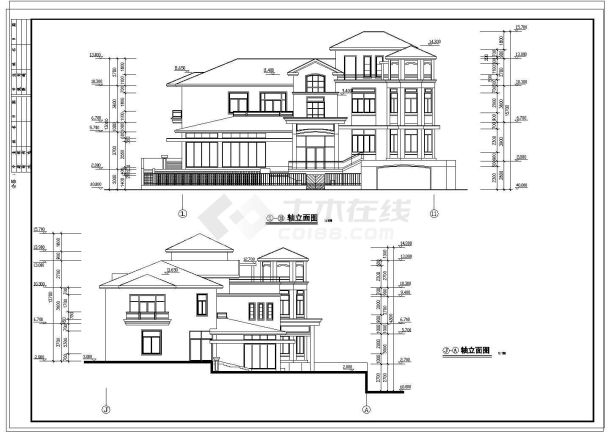 公爵B型别墅建筑方案全套图-图一