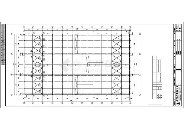 【最新】某电力新厂区厂房结构设计方案CAD图纸-图一
