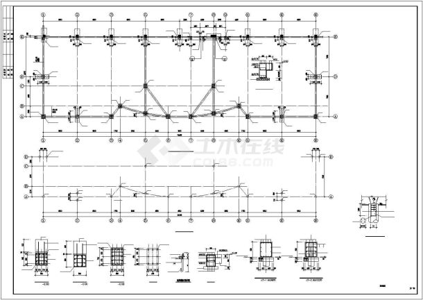 【最新】某二层全钢结构展示厅设计方案CAD图纸-图一