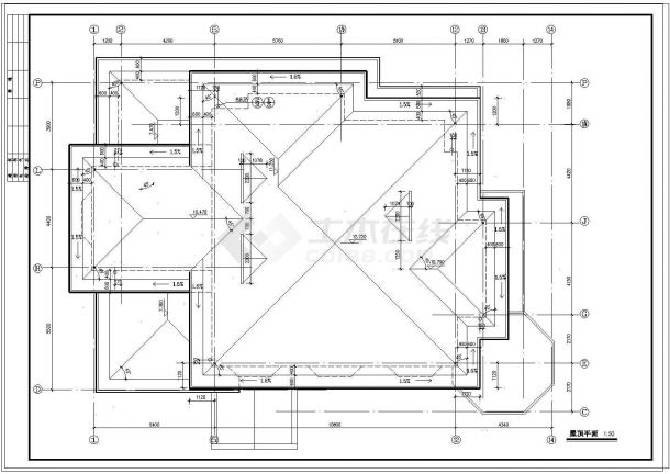 豪华别墅建筑设计CAD施工图（含设计说明）-图二