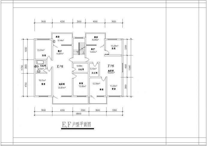 某地区经典别墅建筑CAD平面布置参考图_图1