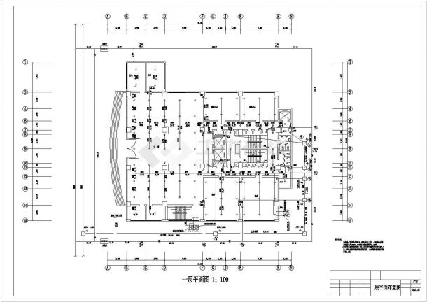 上海某高层酒店给排水CAD设计图-图一