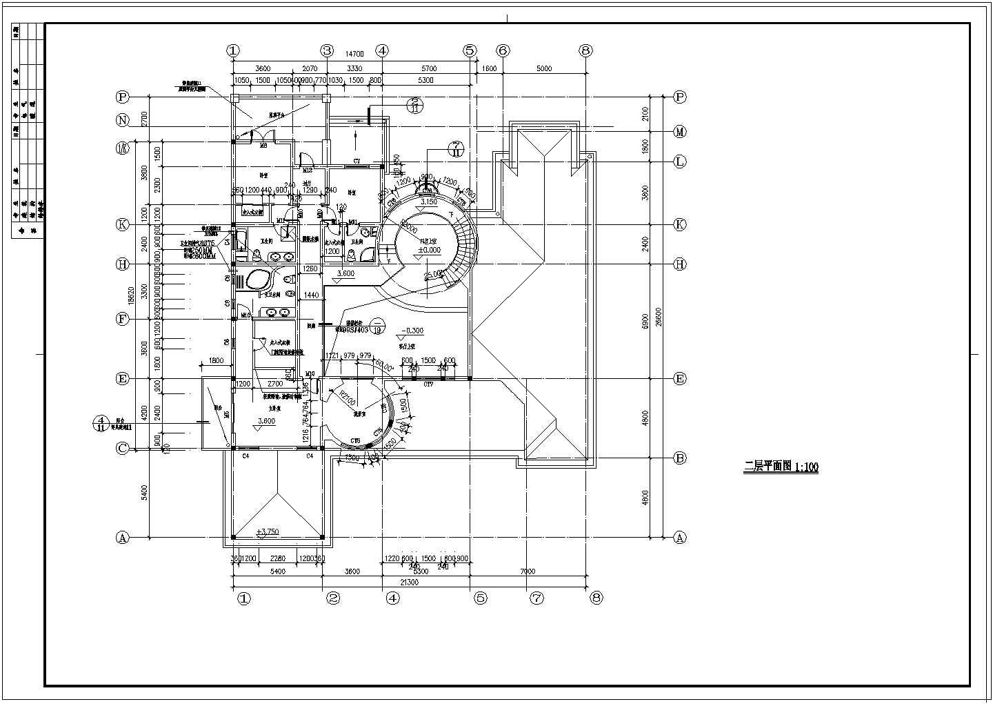 某带地下室花园别墅建筑设计施工图