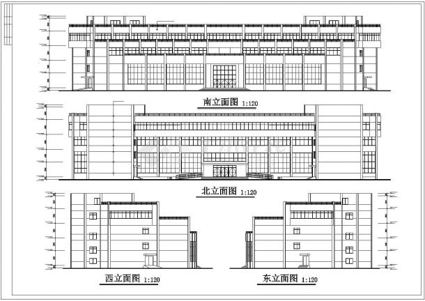 太原市尖草坪区某3+1层高档酒店建筑设计CAD图纸-图二
