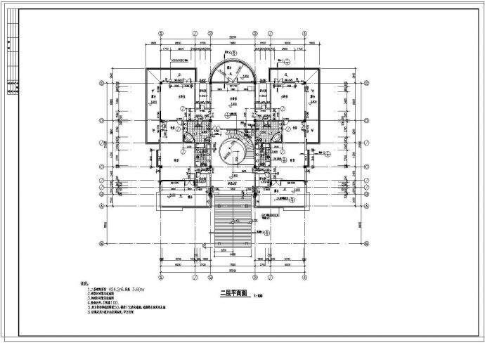 某休闲别墅建筑结构设计CAD施工图纸_图1