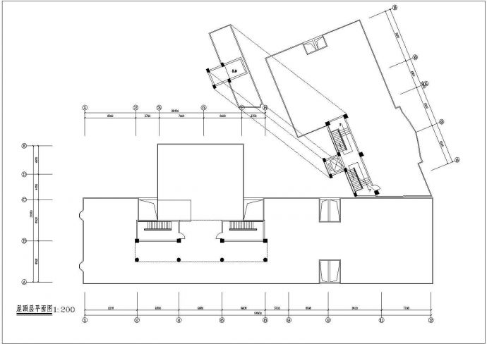 时代广场小高层商业楼设计cad建筑平面施工图_图1