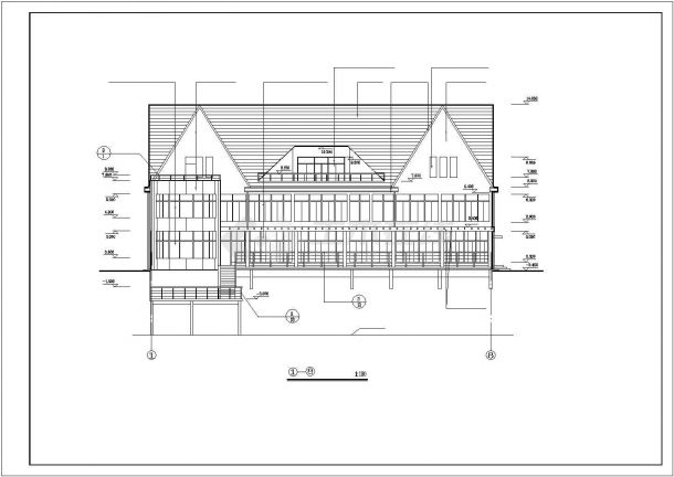 苏州某现代化村镇1140平米3层框混结构单体别墅建筑设计CAD图纸-图一
