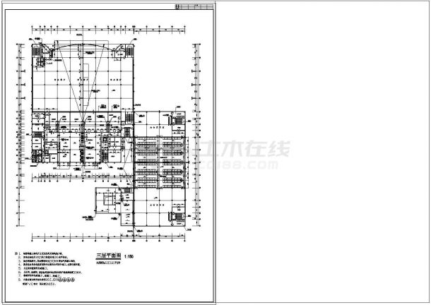 某地四层学校设计cad建筑施工图-图二