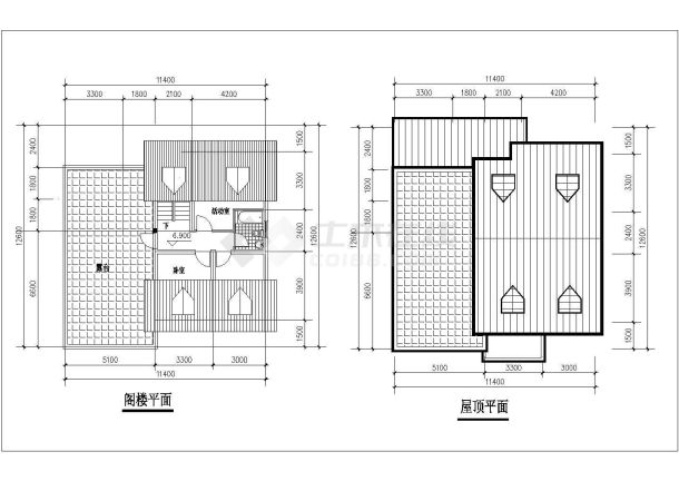 400平米左右3层框混结构单体民居别墅平立面设计CAD图纸（7套方案）-图一