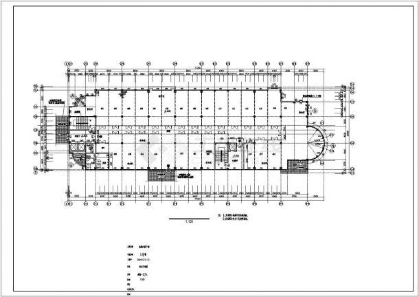 盐城中茵海华广场某多层框架结构商住楼设计cad全套建筑施工图-图二
