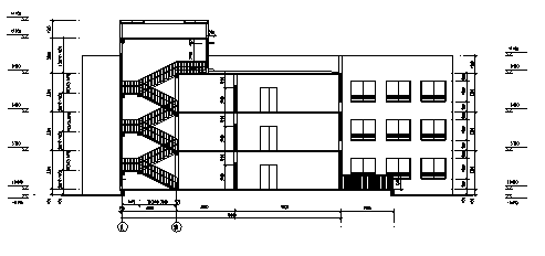 幼儿园设计_某三层带顶层中式幼儿园建筑施工cad图纸-图二