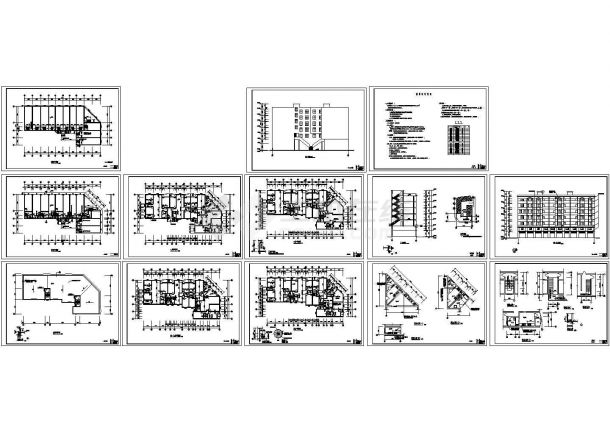 某六层砖混结构住宅楼（2983.18㎡）设计cad全套建筑施工图（含设计说明）-图一