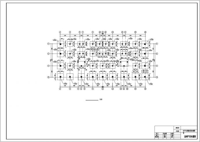 泉州市某实验中学2300平米6层框混结构宿舍楼结构设计CAD图纸_图1