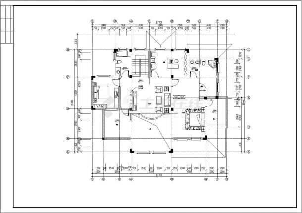 整套欧式别墅装修设计施工CAD图-图一