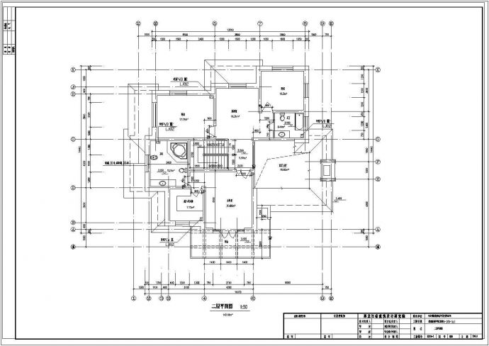 两层美式别墅建筑设计CAD施工图纸（含效果图）_图1