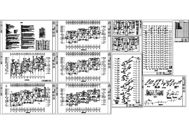 河北某十八层跃十九层住宅楼给排水设计施工cad图纸-图一