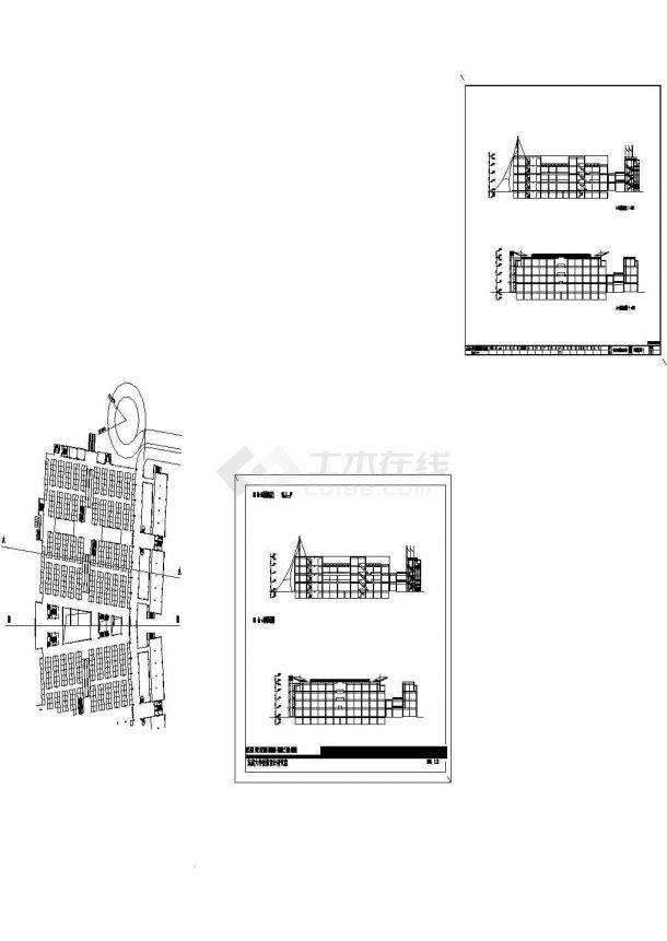 义乌4层小商品城福田市场建筑设计CAD施工图-图二