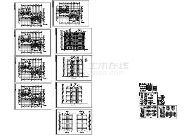 珠海某大院十二层建筑施工图-图一