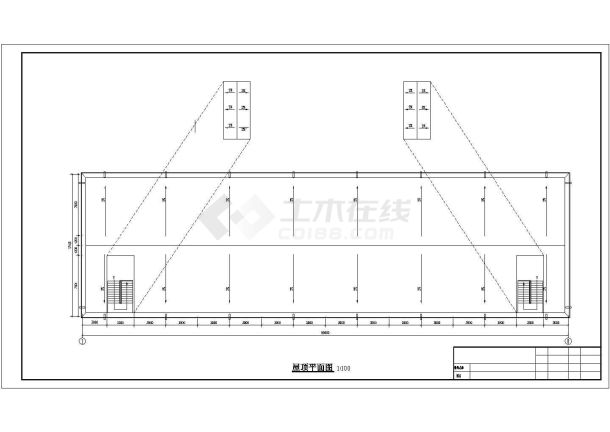 延安市某高校5200平米五层现浇钢混框架结构宿舍楼建筑设计CAD图纸-图一