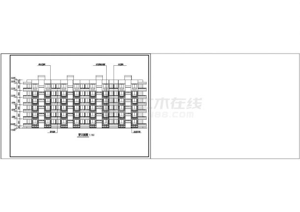 某研究生公寓建筑设计cad方案图-图一