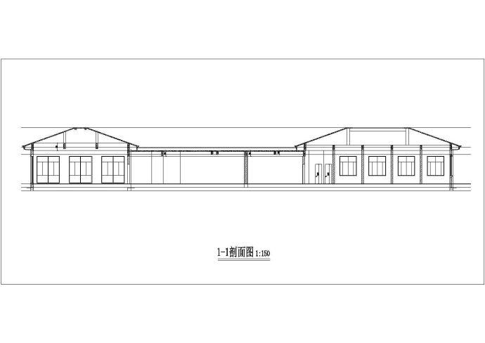 某一层砖混结构食堂设计cad详细建筑施工图_图1