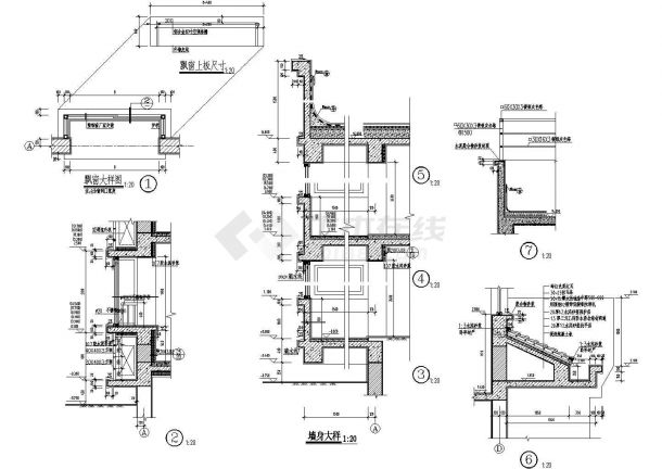 某六层住宅楼建筑施工图(设计功能包括：客厅、餐厅、卧室等)-图二
