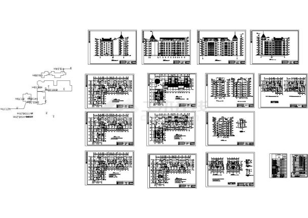 某花苑六层住宅楼建筑结构水暖设计施工图-图二