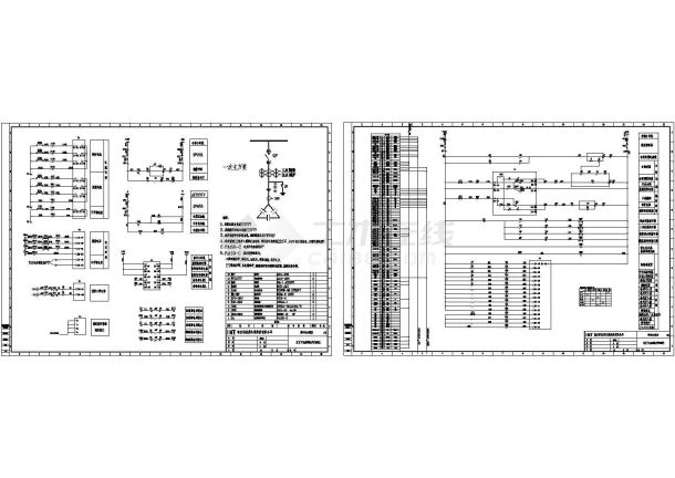 某配电工程6KV电气开关柜微机保护cad设计全套电气原理图纸（标注详细）-图二