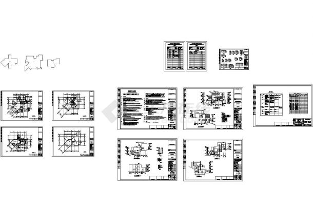 某三层框架结构别墅（369㎡）设计cad全套建筑施工图（含设计说明）-图一