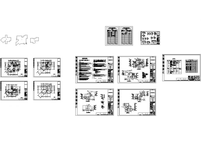某三层框架结构别墅（369㎡）设计cad全套建筑施工图（含设计说明）_图1