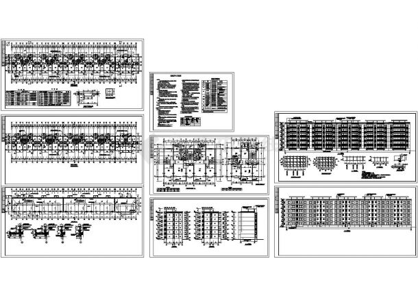 6050平米6层砖混结构住宅楼建筑设计CAD施工图-图一