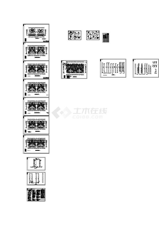广州市某九层住宅楼给排水CAD设计施工图-图一