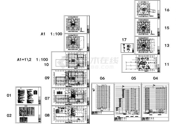 重庆某26层住宅给排水CAD施工图-图一