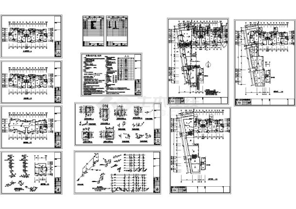 某小区六层住宅楼给排水施工cad图纸-图一