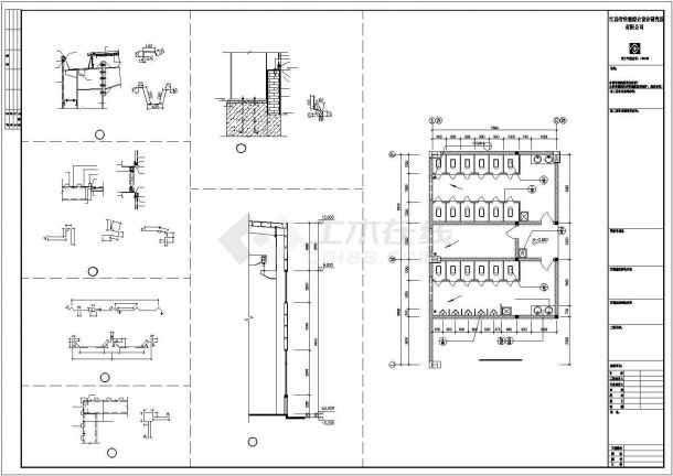 厂房设计_某安东园长江厂房结构设计CAD图纸-图一