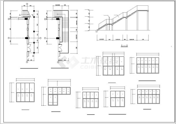 北京某实验中学2层食堂+2层体育馆全套建筑设计CAD图纸-图一